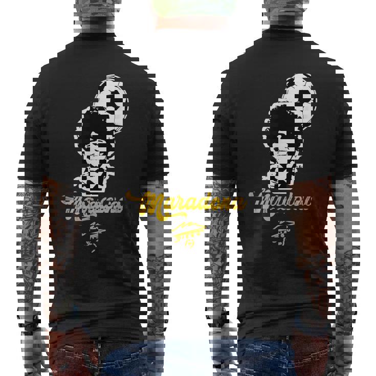 マラドーナフェイススマイル メンズTシャツ バックプリント