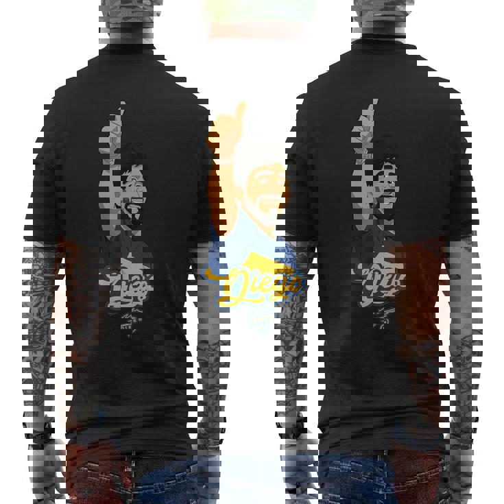 マラドーナボカip メンズTシャツ バックプリント