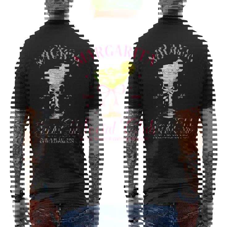 マルガリータ社交クラブ テキーラ カクテルクラブ ドリンク メンズTシャツ バックプリント