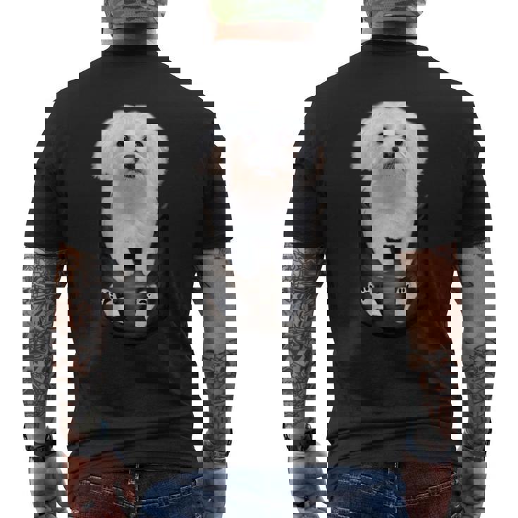 マルチーズ マルタ犬 マルタ語 メンズTシャツ バックプリント