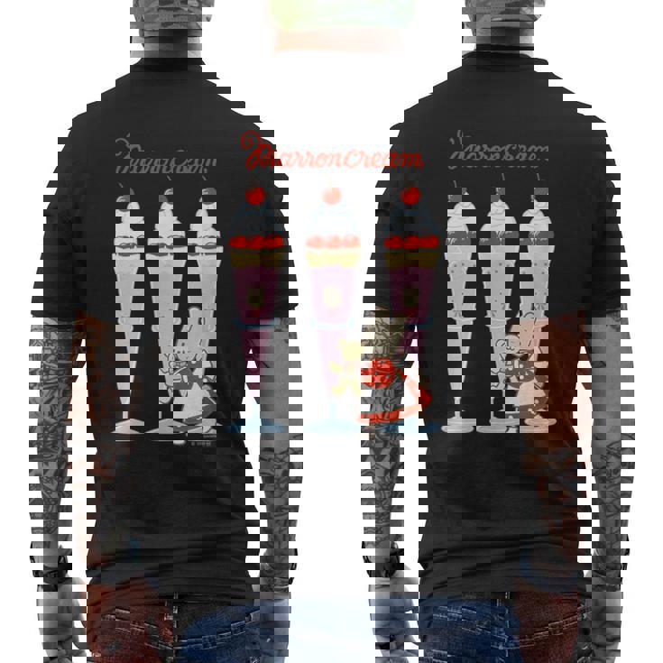 マロンクリーム パフェ メンズTシャツ バックプリント