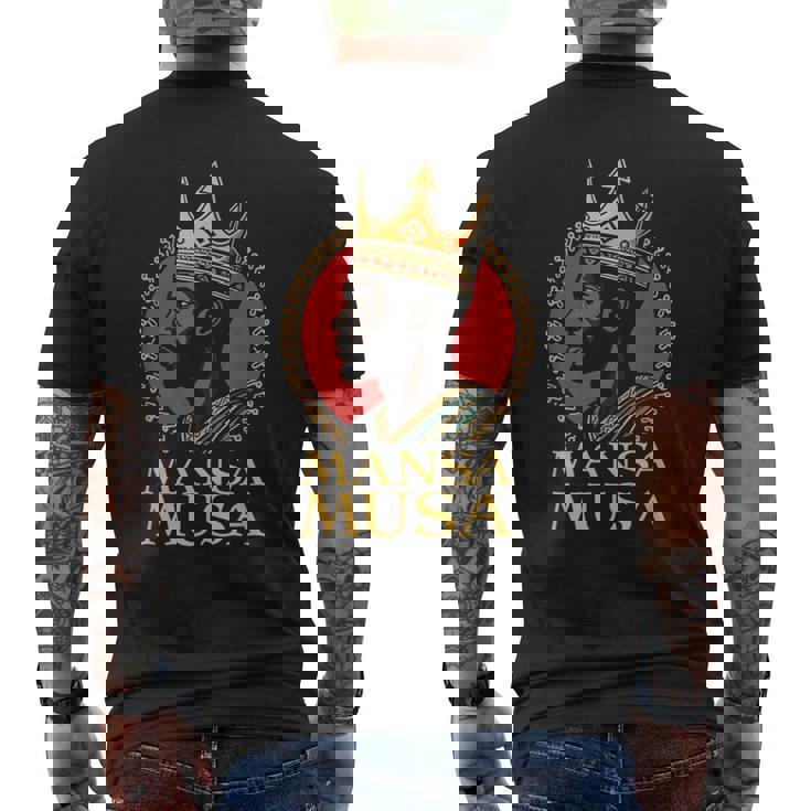 マンサ・ムーサ アフリカの王 歴史上最も裕福な男 マリ帝国 メンズTシャツ バックプリント