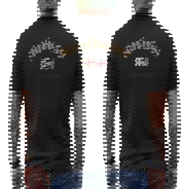マンチェスターシティネーム ヴィンテージ 英国国旗 イギリス国旗 メンズTシャツ バックプリント
