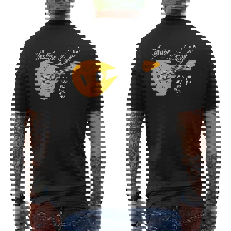 マンドリンレジェンド マンドリンプレイヤー ミュージシャン メンズTシャツ バックプリント