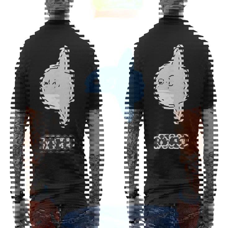 マンボウ Manbo【どうぶつフレンズ】魚 ゆるくて かわいい キャラクター イラスト メンズTシャツ バックプリント