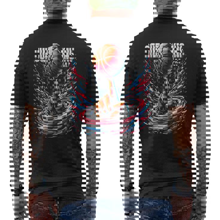 マーチ カレッジ バスケットボール トーナメント レトロ メンズ コート キングス メンズTシャツ バックプリント