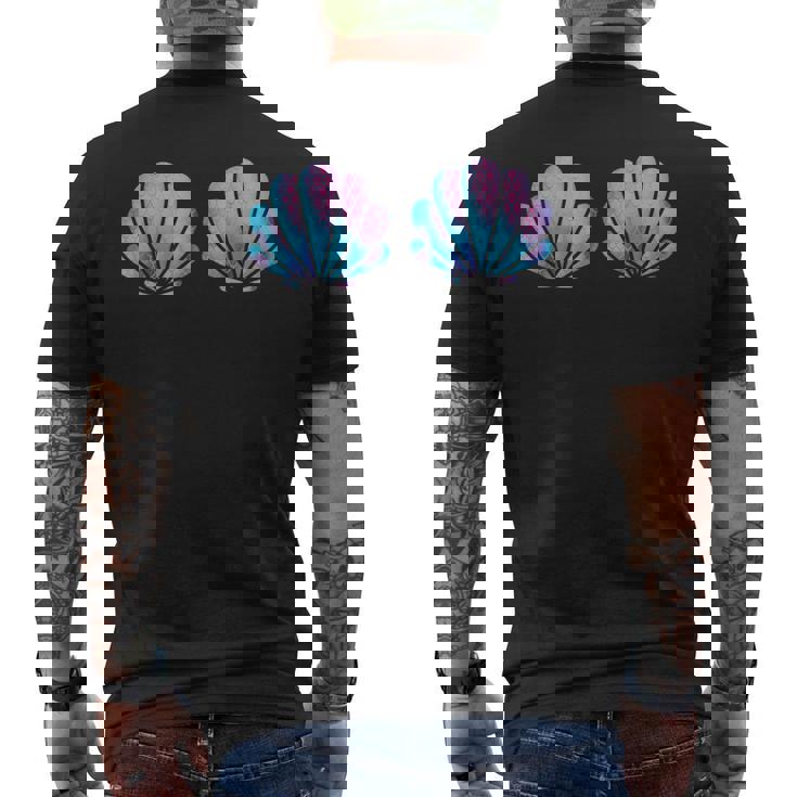 マーメイド貝殻シャツ 貝殻ビキニ 水着 ブラシャツ メンズTシャツ バックプリント