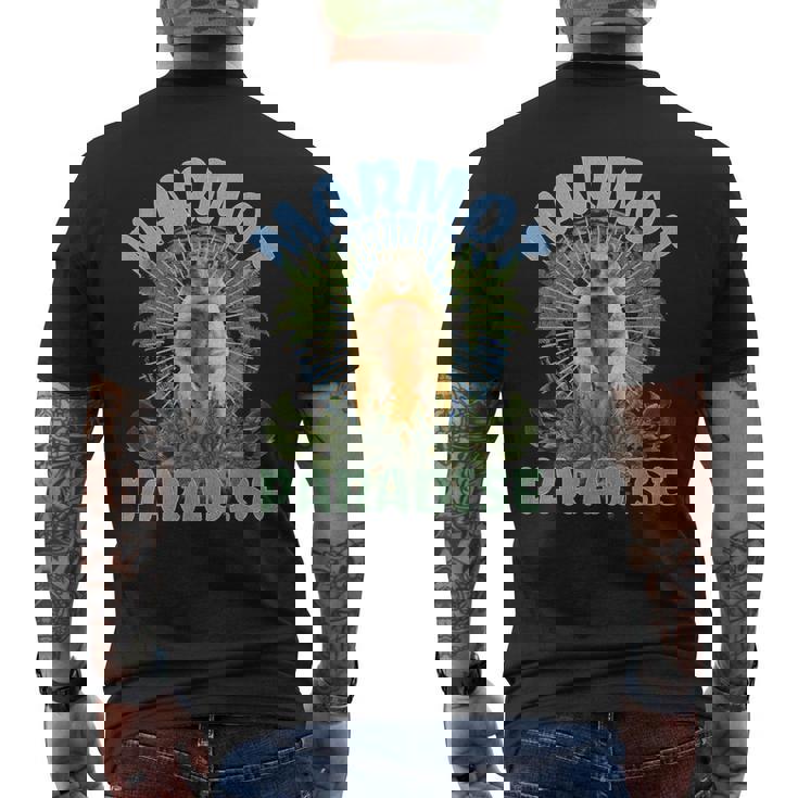 マーモッツキュート-アニマルアースデイマーモット愛好家 メンズTシャツ バックプリント