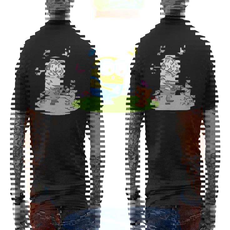 ミニオンズ ボブ&ティム バタフライ ピクニック 前後 メンズTシャツ バックプリント