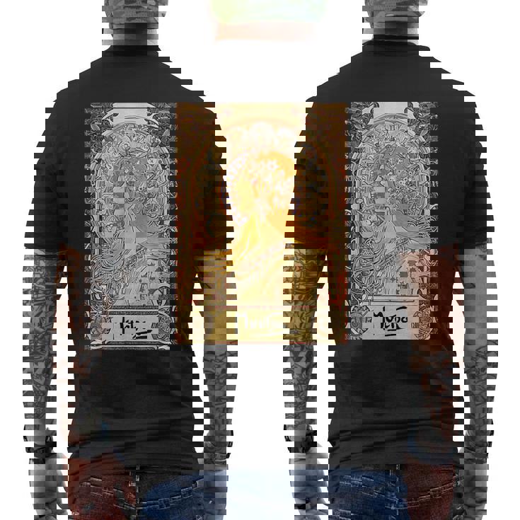 ミュシャ ゾディアック アールヌーボー アルフォンス。 メンズTシャツ バックプリント