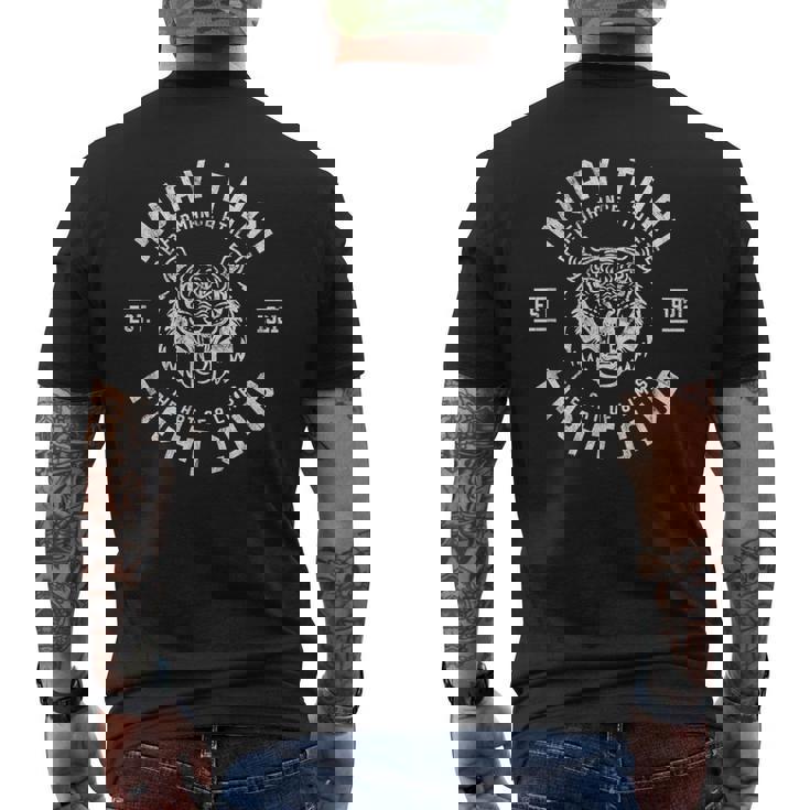 ムエタイ ファイトクラブ タイガー キックボクシング メンズTシャツ バックプリント