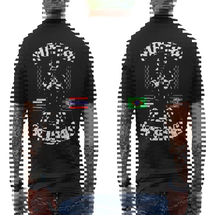 ムエタイ ブラジル ブラジル 格闘技 タイ メンズTシャツ バックプリント