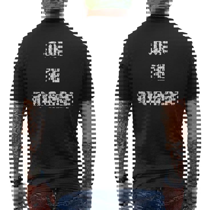 ムーブメントに参加 メンズTシャツ バックプリント