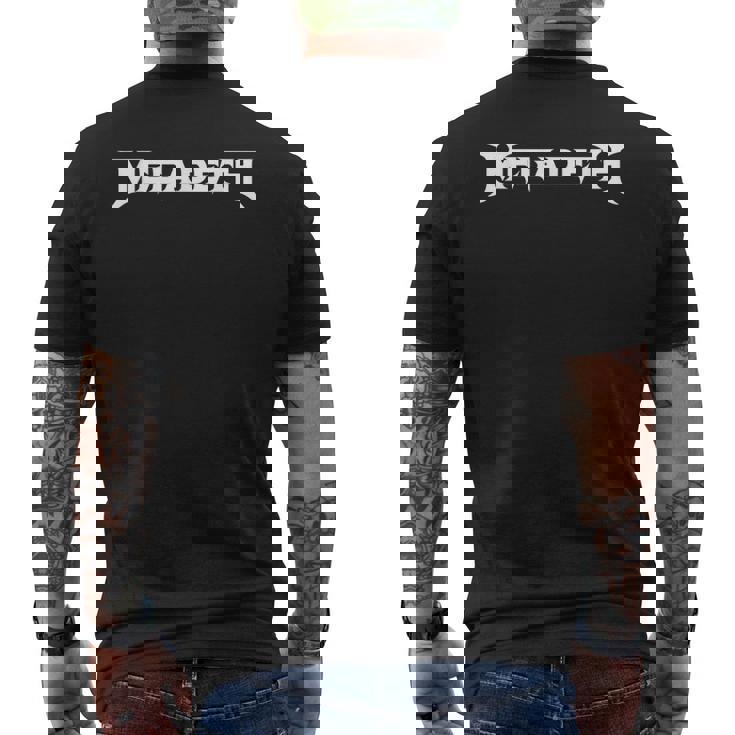 メガデス ホワイトロゴ メンズTシャツ バックプリント