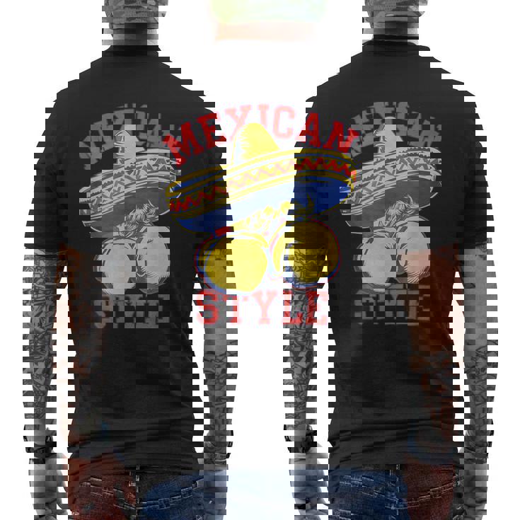 メキシコボクシングスタイル メキシコ国旗 メキシコボクシングスタイルフラッグ メンズTシャツ バックプリント