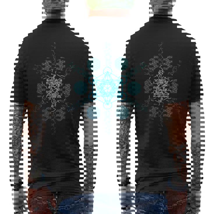 メタトロン キューブ プラトニック ソリッド メンズTシャツ バックプリント