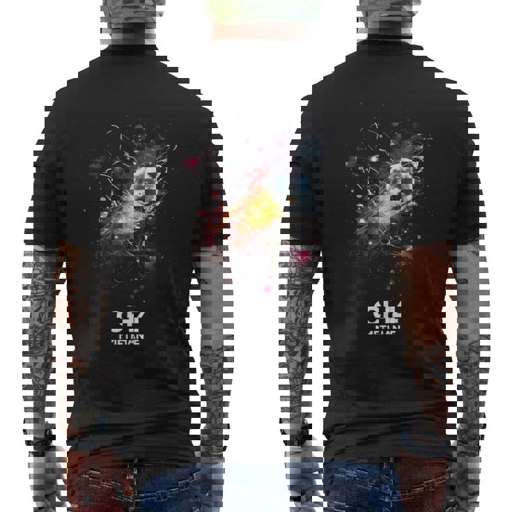 メタン 分子 化学 科学 科学 化学 愛 メンズTシャツ バックプリント