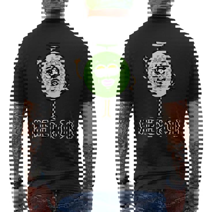 メロンさん メンズTシャツ バックプリント