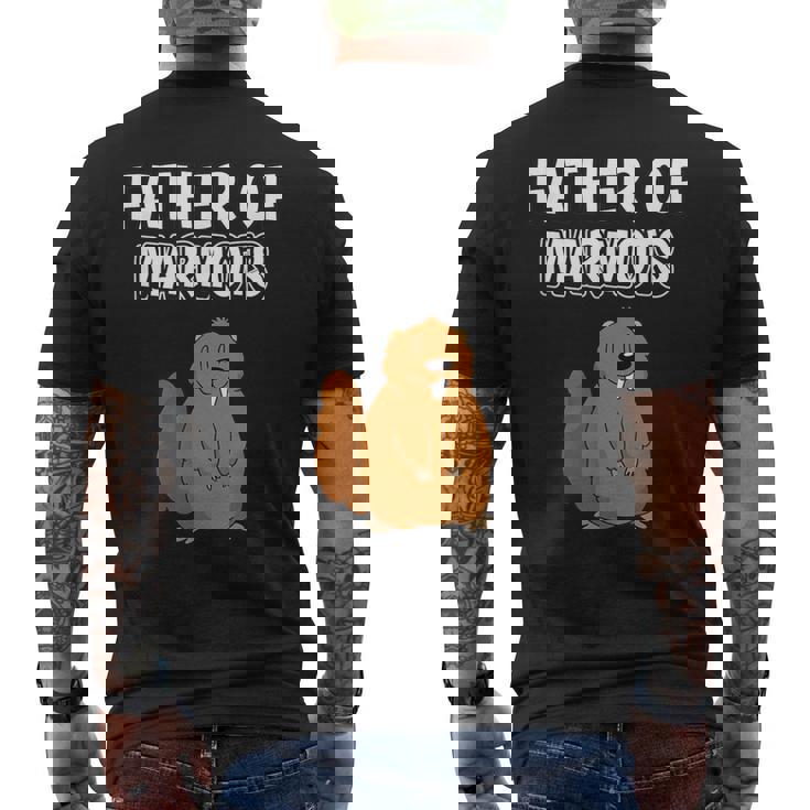 メンズ・ボーイズ・マーモット・パパ 父の日 マーモットの父 メンズTシャツ バックプリント