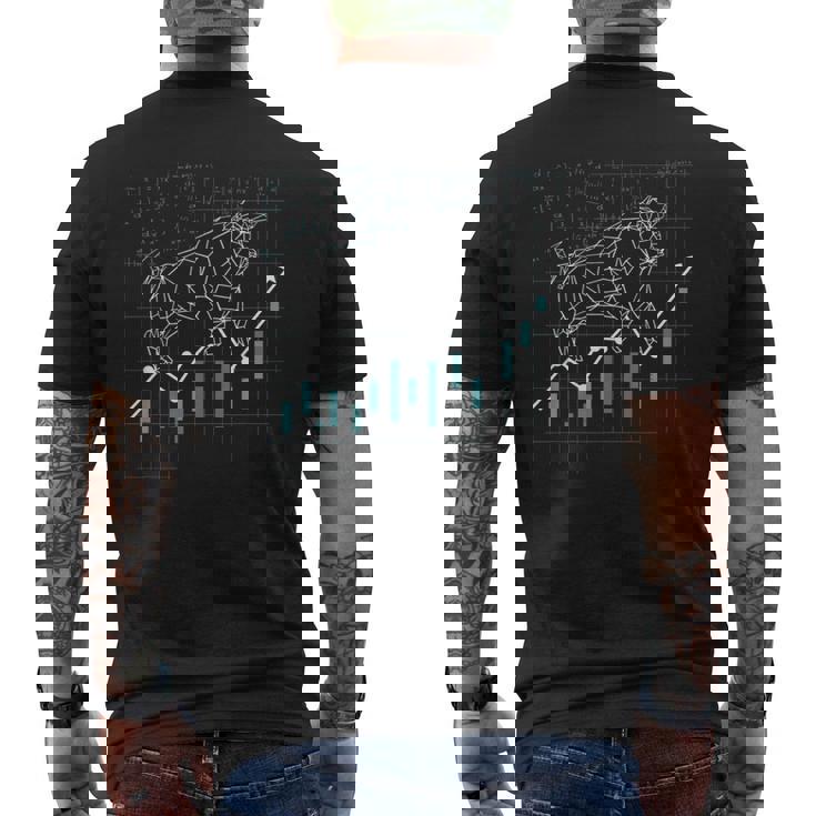 メンズ株式株式市場強気ブル資本家ギフト メンズTシャツ バックプリント