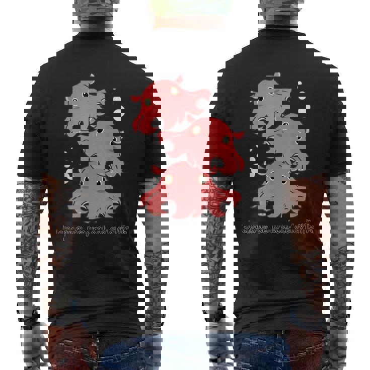 メンダコ 深海生物 Mendako メンズTシャツ バックプリント