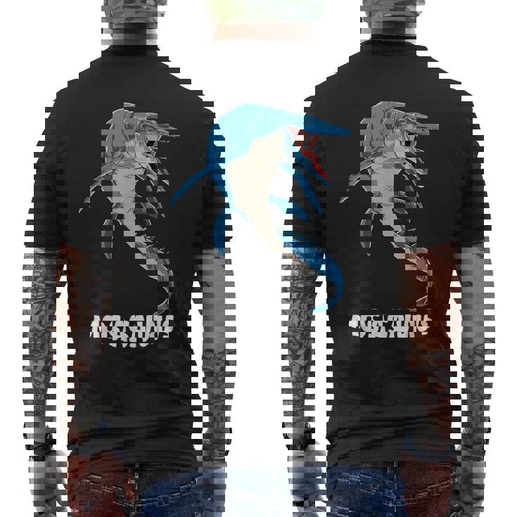 モササウルス 先史時代デザイン メンズTシャツ バックプリント