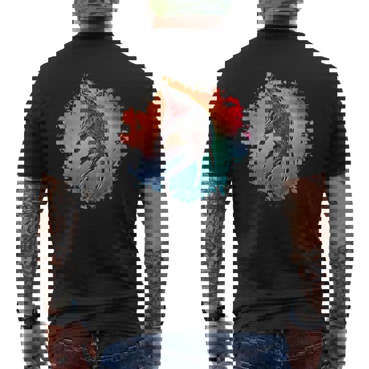 モササウルス 恐竜 ディノサワ 肉食恐竜 メンズTシャツ バックプリント