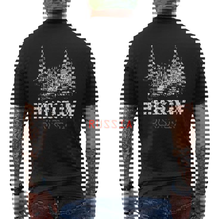 モスクワ ロシア メンズTシャツ バックプリント