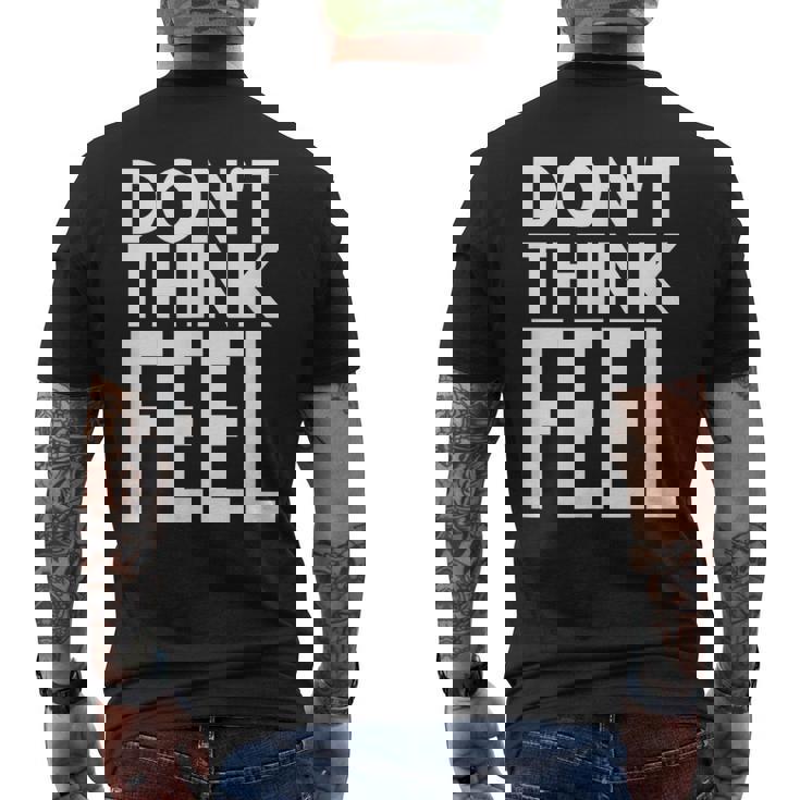 モチベーションを高める引用tシャツ Don't Think Feel インスピレーション メンズTシャツ バックプリント