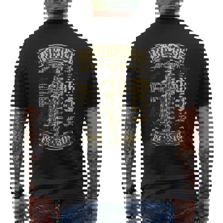 モトクロス ダートレーシング オートバイ ダートバイク メンズTシャツ バックプリント