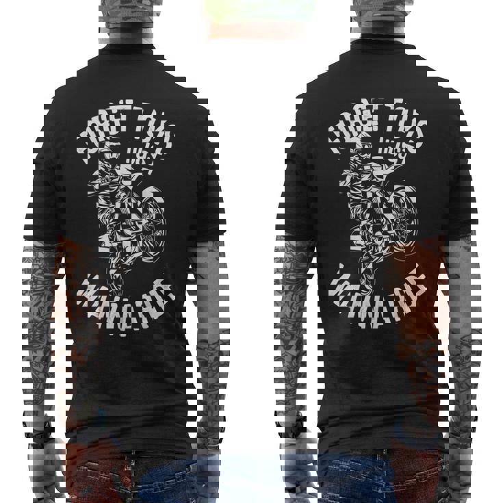 モトクロス ライダー ダートバイク ヘルメット Forget Toys I Just Wanna メンズTシャツ バックプリント