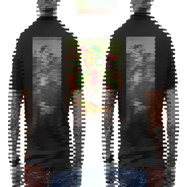 モナリザ有名な絵画アートワークレオナルドダヴィンチギフト Mona Lisa メンズTシャツ バックプリント