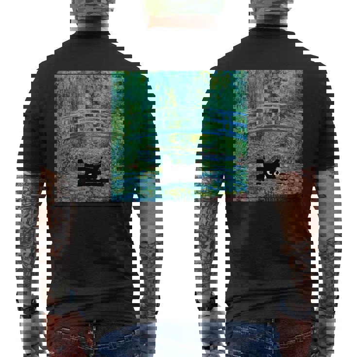 モネの睡蓮の池 メンズTシャツ バックプリント