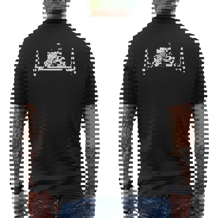 モンキー Z50 原付バイク ハートビート ヴィンテージ 日本 メンズTシャツ バックプリント