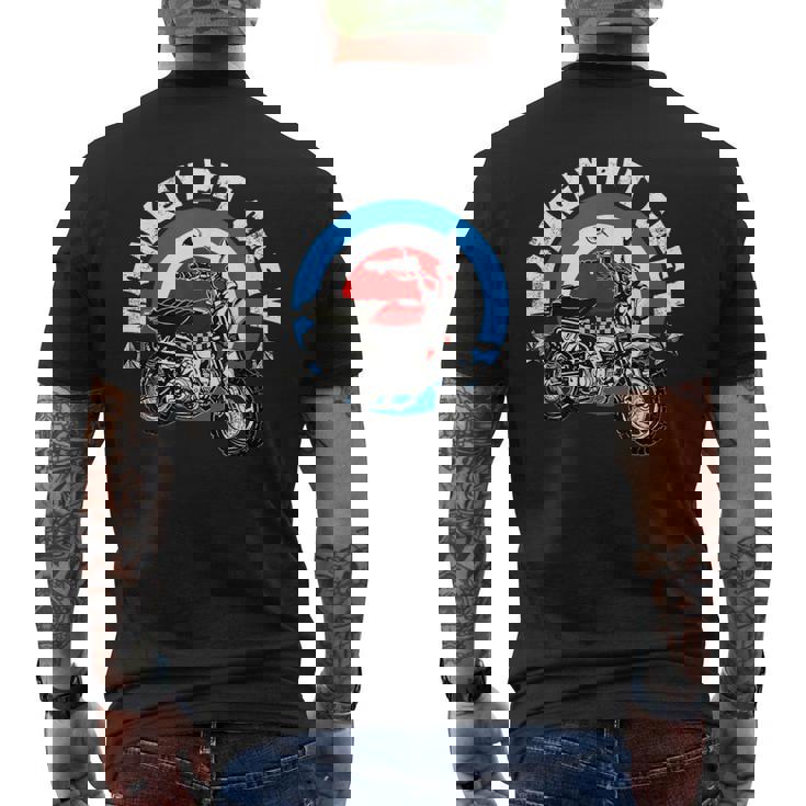 モンキーバイクピットクルーロゴ メンズTシャツ バックプリント