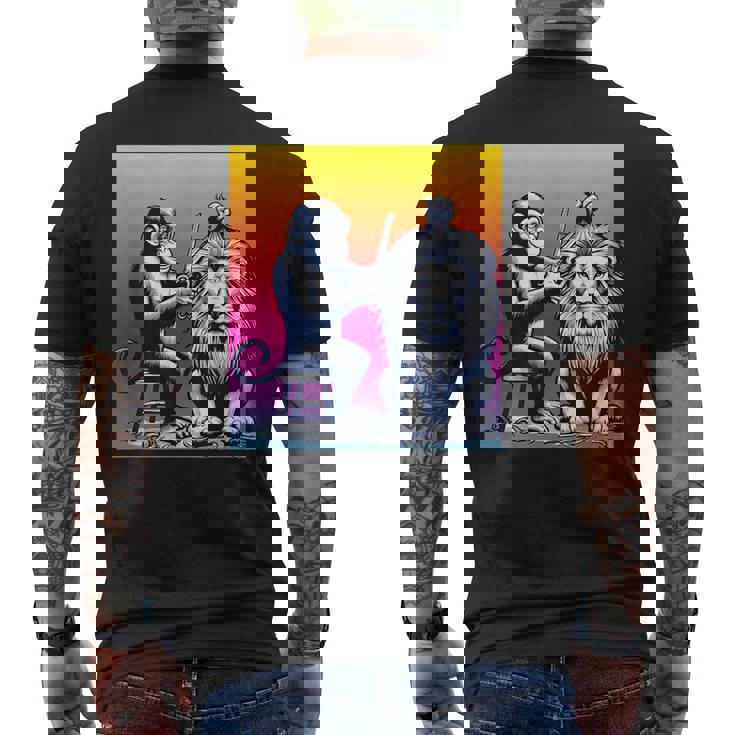 モンキー美容師 メンズTシャツ バックプリント