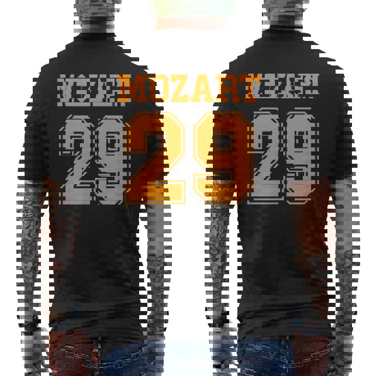 モーツァルト29交響曲面白いスポーツ Mozart 29 メンズTシャツ バックプリント