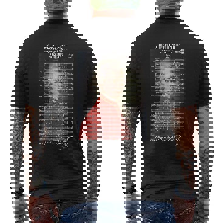 モーツァルトラバーズマジックフルートアリア4デザイン メンズTシャツ バックプリント