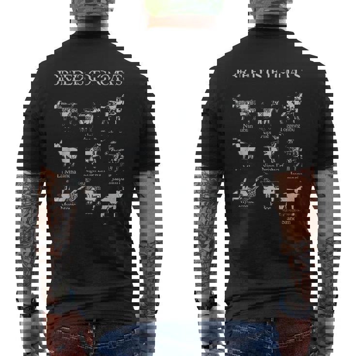 ヤギの種 ヤギ ファーマー ファーマー ヤギ ブリーダー メンズTシャツ バックプリント