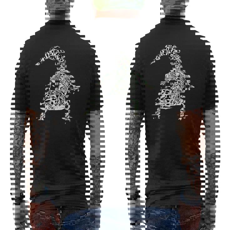 ヤモリ ヒョウモントカゲモドキ 爬虫類 メンズTシャツ バックプリント