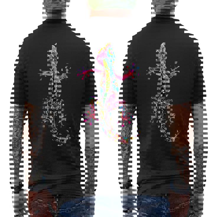 ヤモリ モチーフ トカゲ 爬虫類 ヤモリ トカゲ イグアナ ヤモリ メンズTシャツ バックプリント