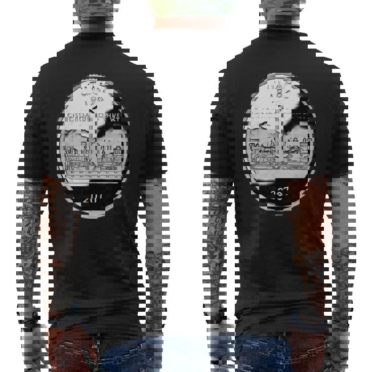 ユタ州立大学クォーターコイン メンズTシャツ バックプリント