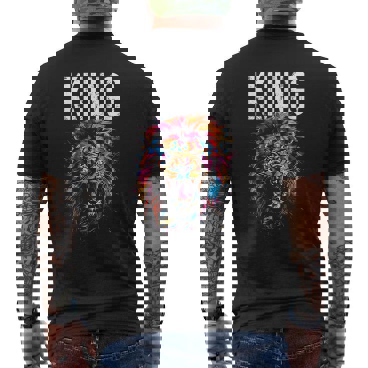 ユダのライオン 王 アフリカ ジャマイカ レゲエ ヘブライ語 イスラエル人 メンズTシャツ バックプリント