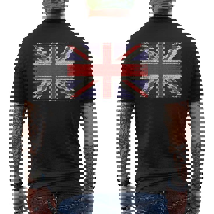 ユニオンジャック ヴィンテージ 英国国旗 ブリティッシュレトロフラッグ メンズTシャツ バックプリント