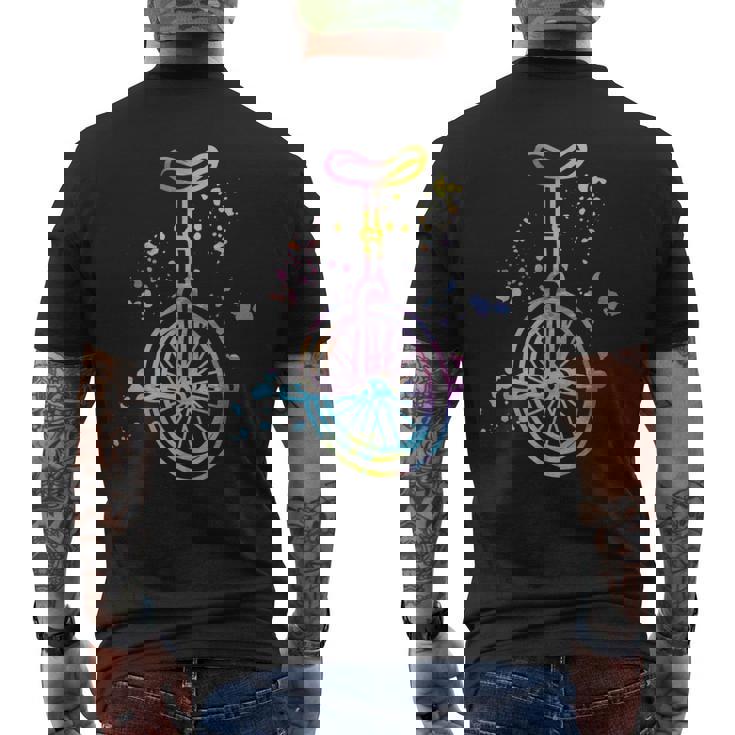 ユニサイクリスト 一輪車 ユニサイクリスト ユニサイクリスト カラースプラッシュ 一輪車 メンズTシャツ バックプリント