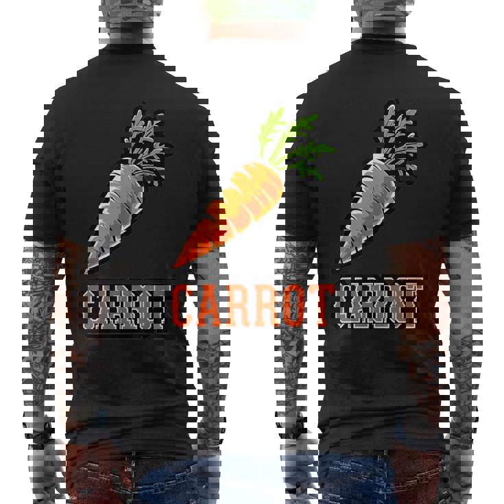 ユニークで楽しいニンジンデザインのグラフィック。 メンズTシャツ バックプリント