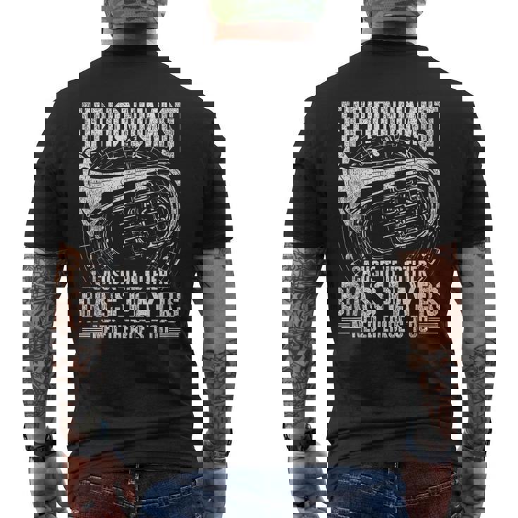 ユーフォニアム奏者 ユーフォニアム奏者 メンズTシャツ バックプリント