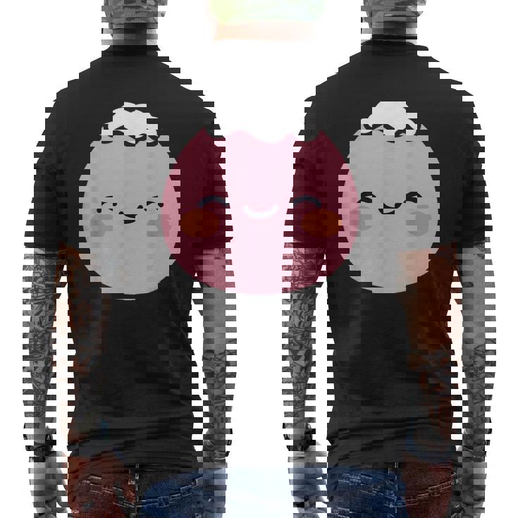 ユーモア餅 シンプルでミニマルな和スイーツ餅 Mochi メンズTシャツ バックプリント