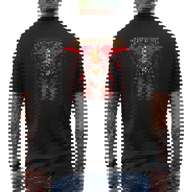 ユー・シャル・ノート・パスファンタジー・ウィザード・アート-ロード・オブ・ザ・リング メンズTシャツ バックプリント