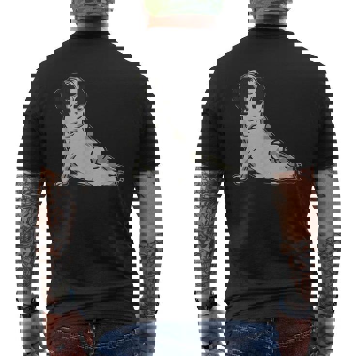 ヨガ パグ パグ メンズTシャツ バックプリント